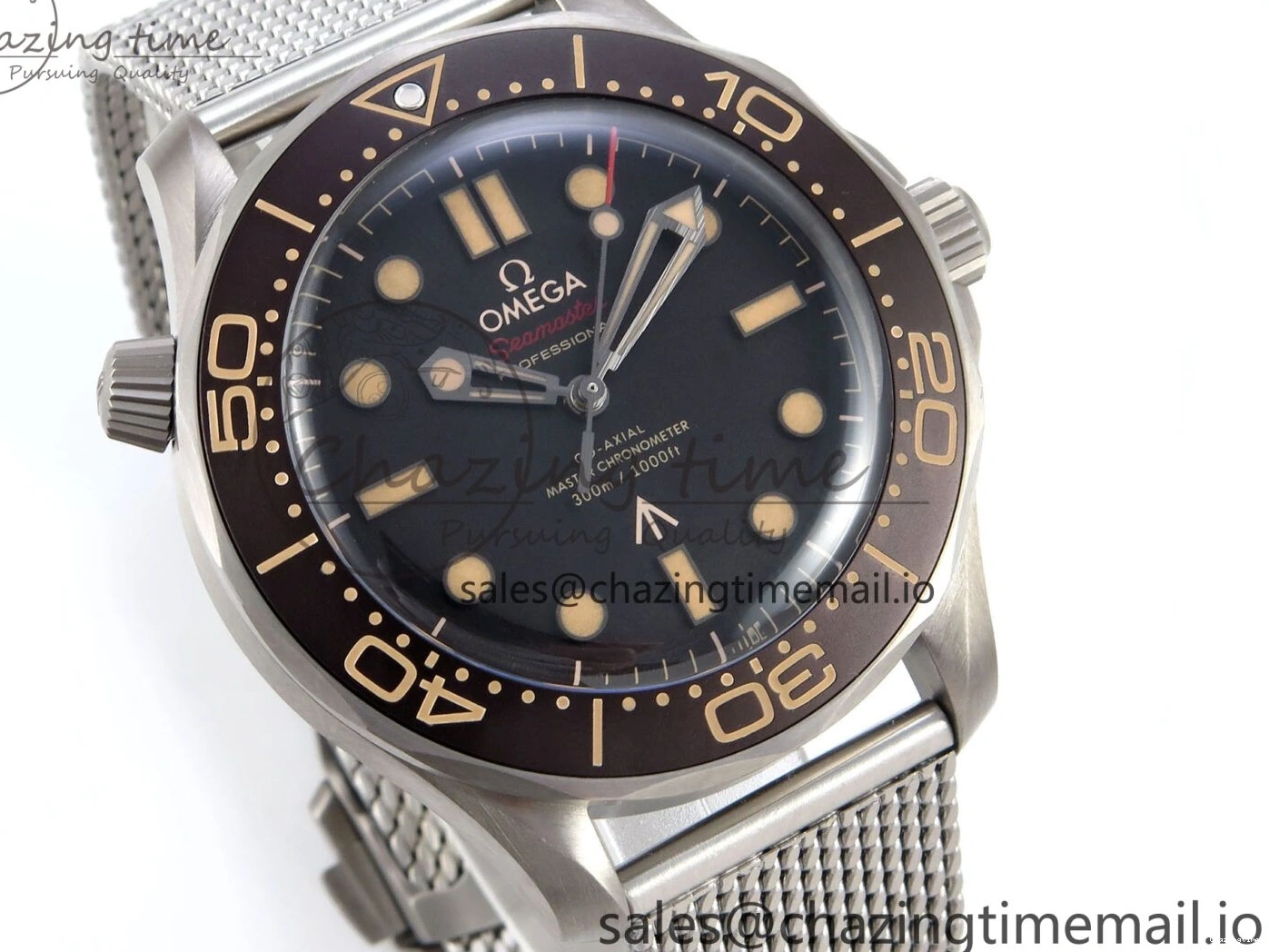 0423 Original Seamaster 300 “No Time to Die” Limited Edition VSF 1:1 Best Edition on SS Mesh Bracelet A8806(Free Nato) V 7679